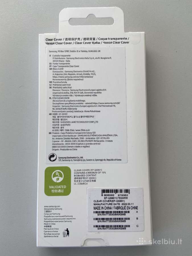 Orginalus Samsung Galaxy S22 įdėklas - nuotraukos Nr. 2