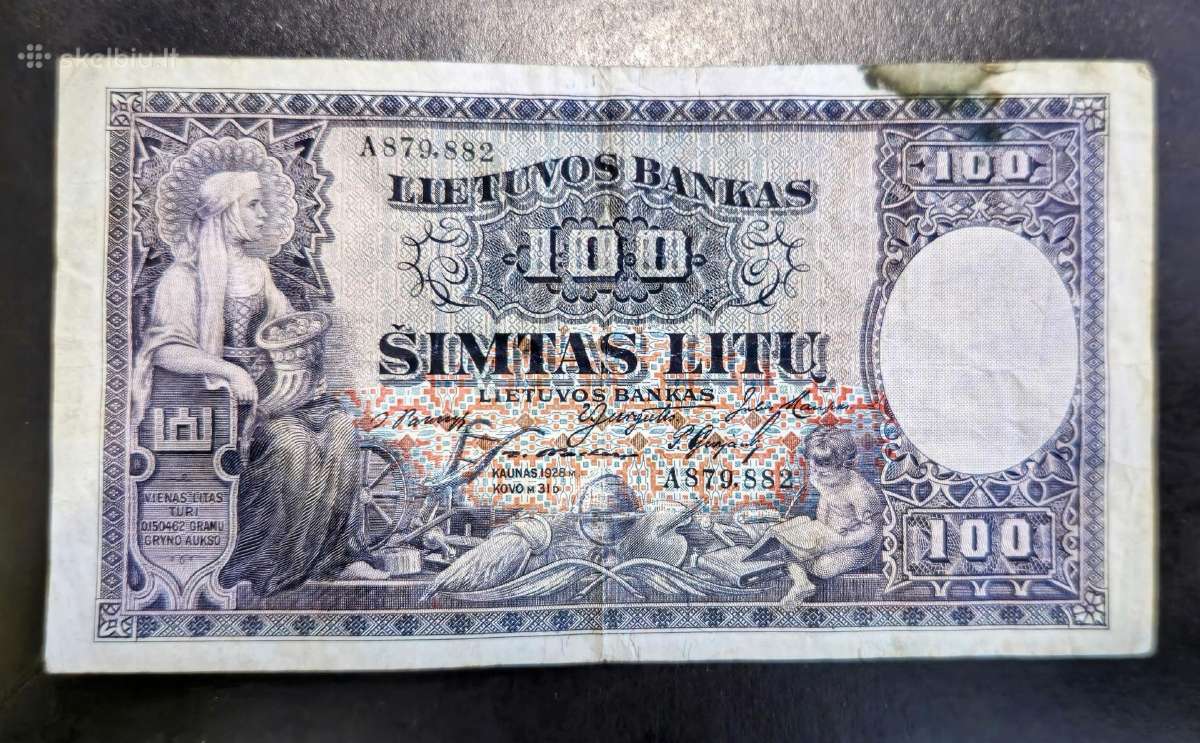 Parduodami abu banknotai