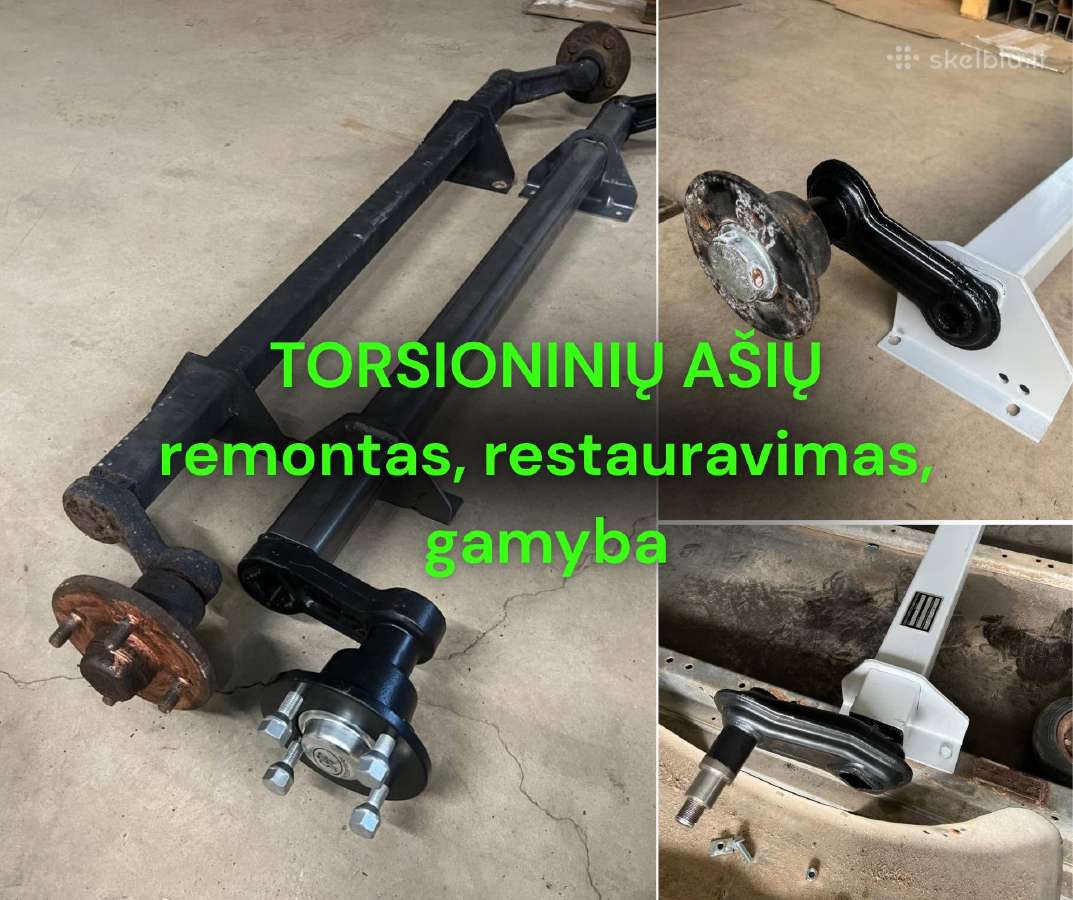 Priekabų ašys, remontas, restauravimas, gamyba
