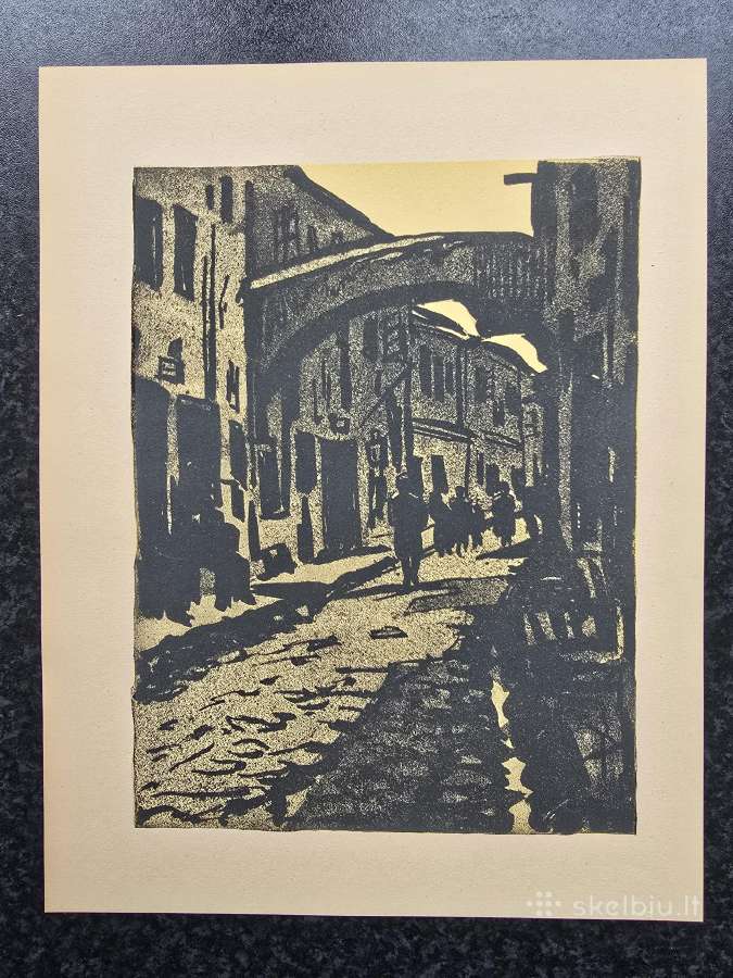 Grafiko Jozef Tom (1883-1962) darbas „uliczka“