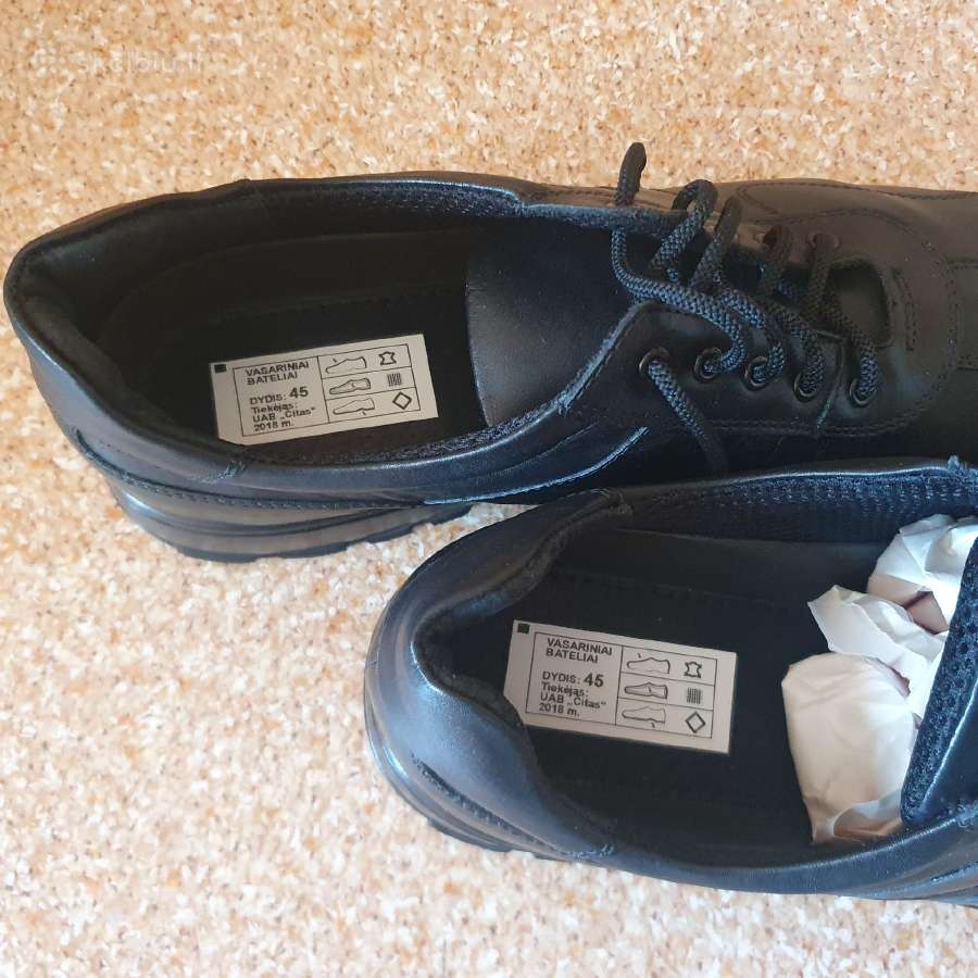 Vyriški vasariniai bateliai juodi. 45 dydis - nuotraukos Nr. 4
