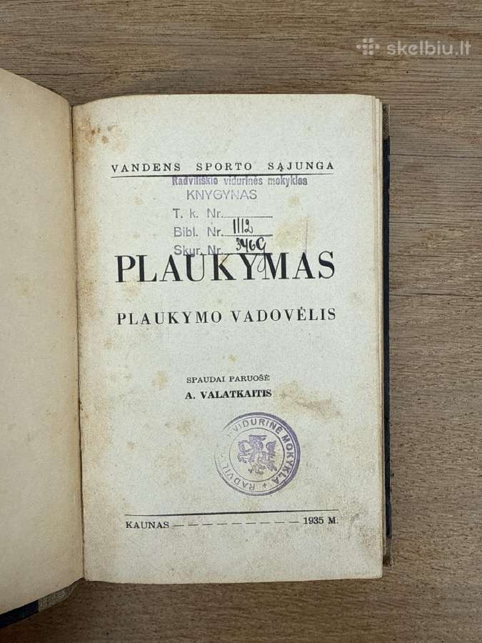 Plaukymas 1935 m.