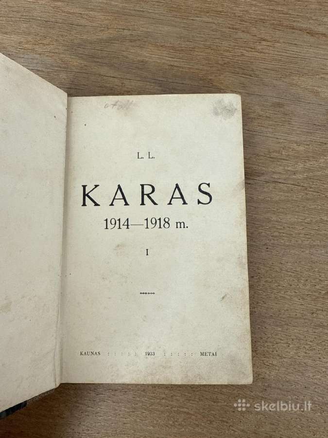 Karas 1914-1918 m. I. 1933 m.