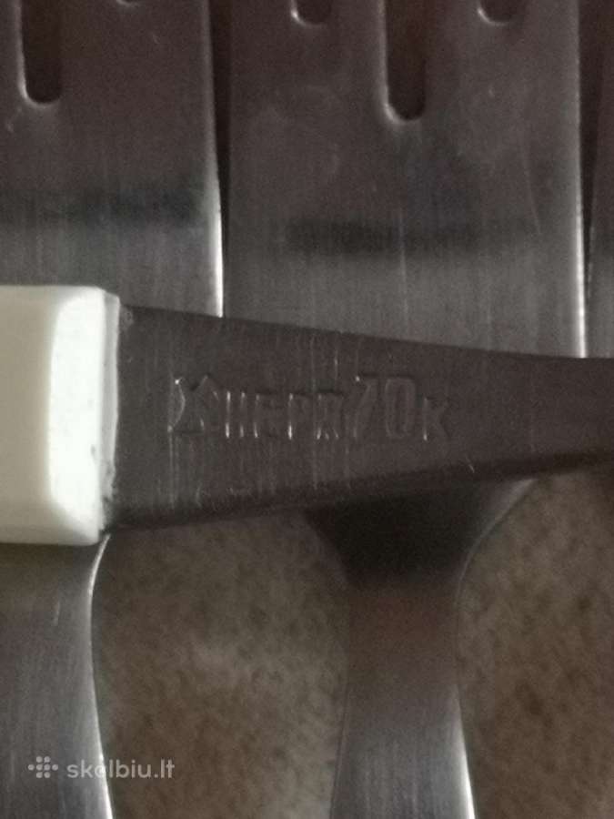 Vintažinis stalo įrankių šakučių ir peilių rinkiny - nuotraukos Nr. 5