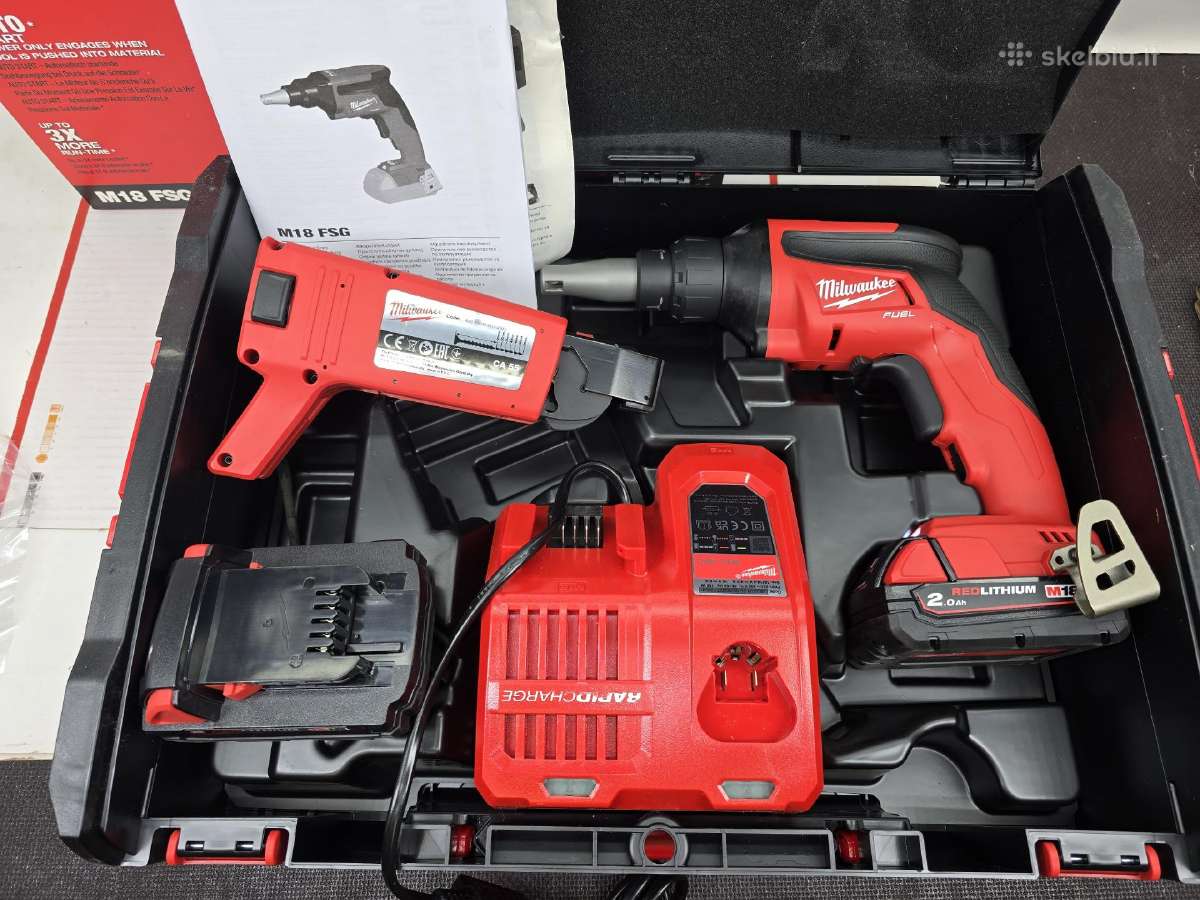 Akumuliatorinio juostinio suktuvo Milwaukee M18 FS