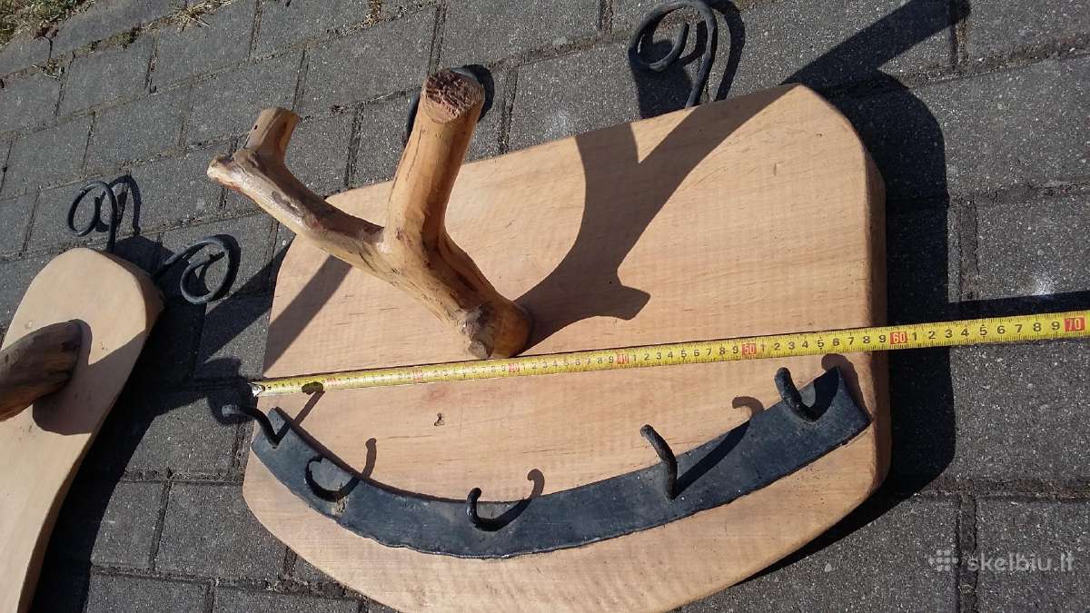 Medžio ir kalvystės dirbiniai rankdarbiai kabyklos - nuotraukos Nr. 7