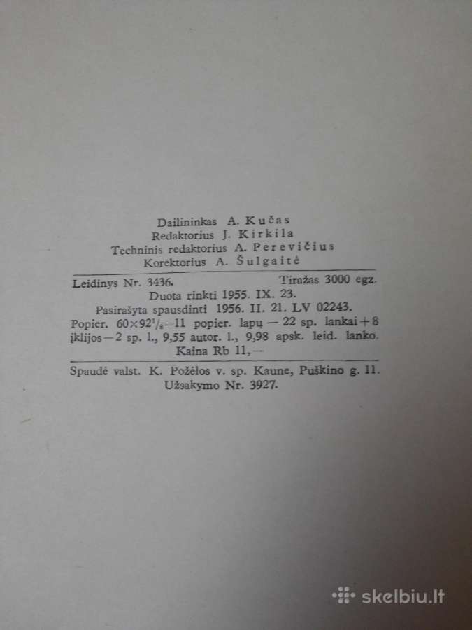 Knyga Peras Kalpokas 1956 m - nuotraukos Nr. 5