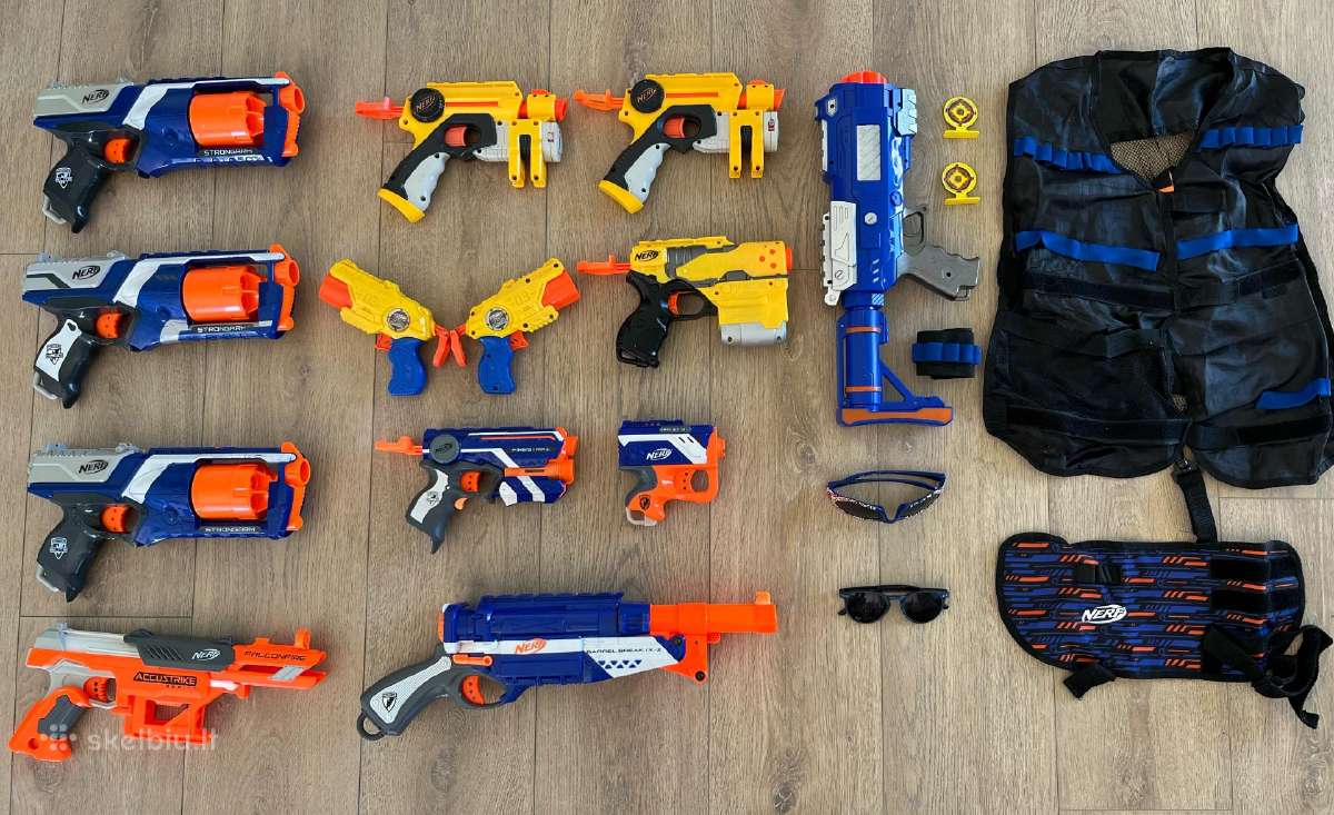 Nerf šautuvai ir kulkos