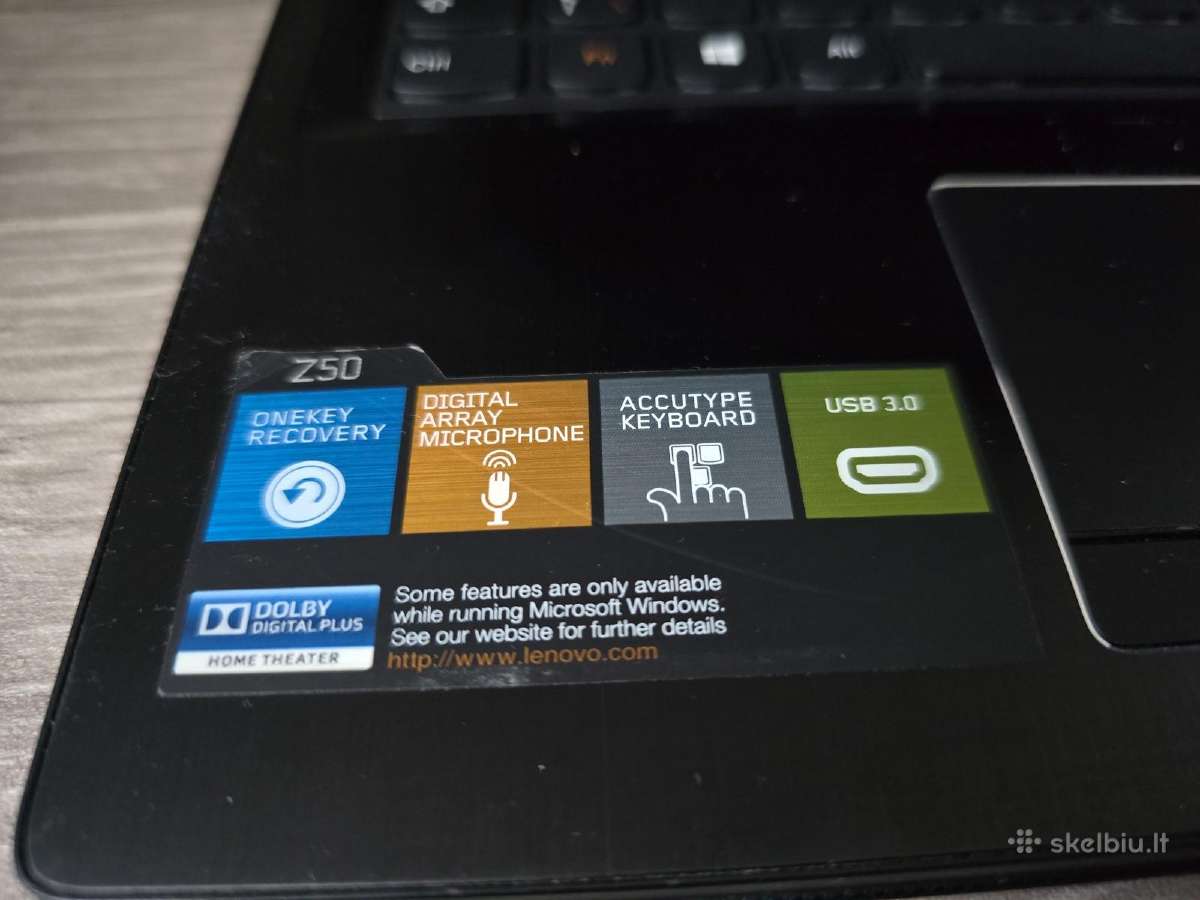 Lenovo Z50-70 15.6 i7 8gb SSD nvidia - nuotraukos Nr. 2