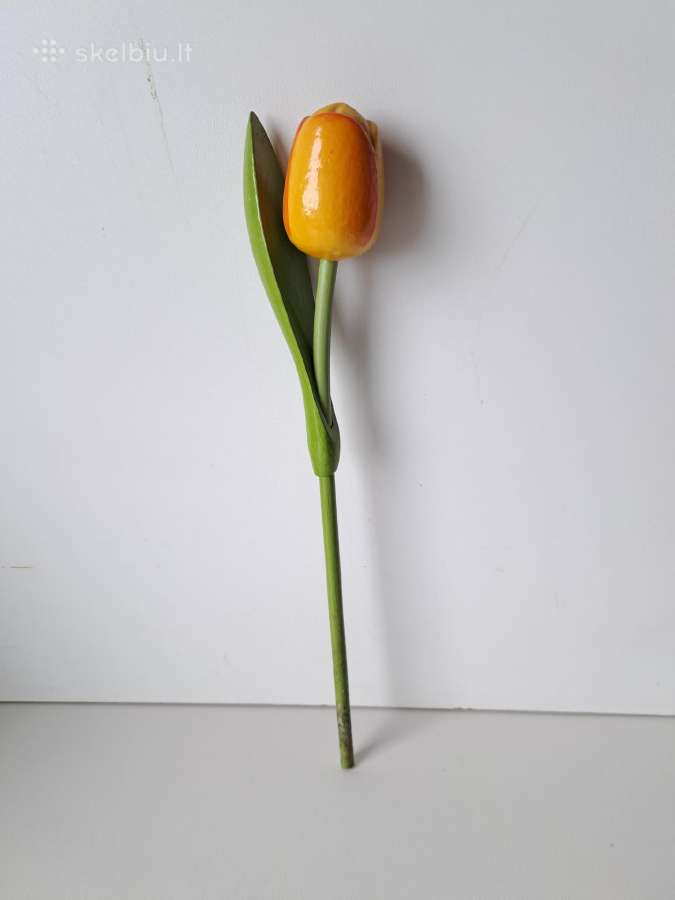 Tulpė iš medžio. Interjero papuošimas. 34cm