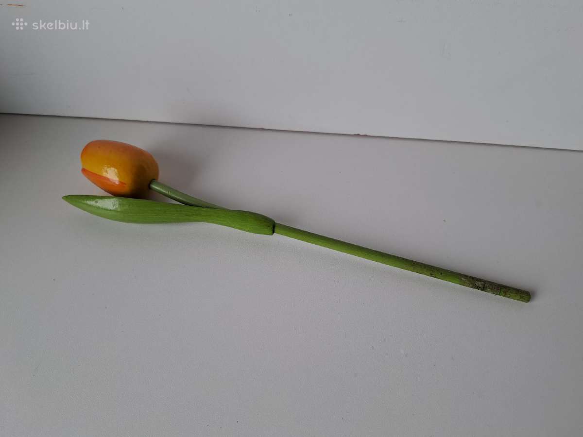 Tulpė iš medžio. Interjero papuošimas. 34cm - nuotraukos Nr. 2