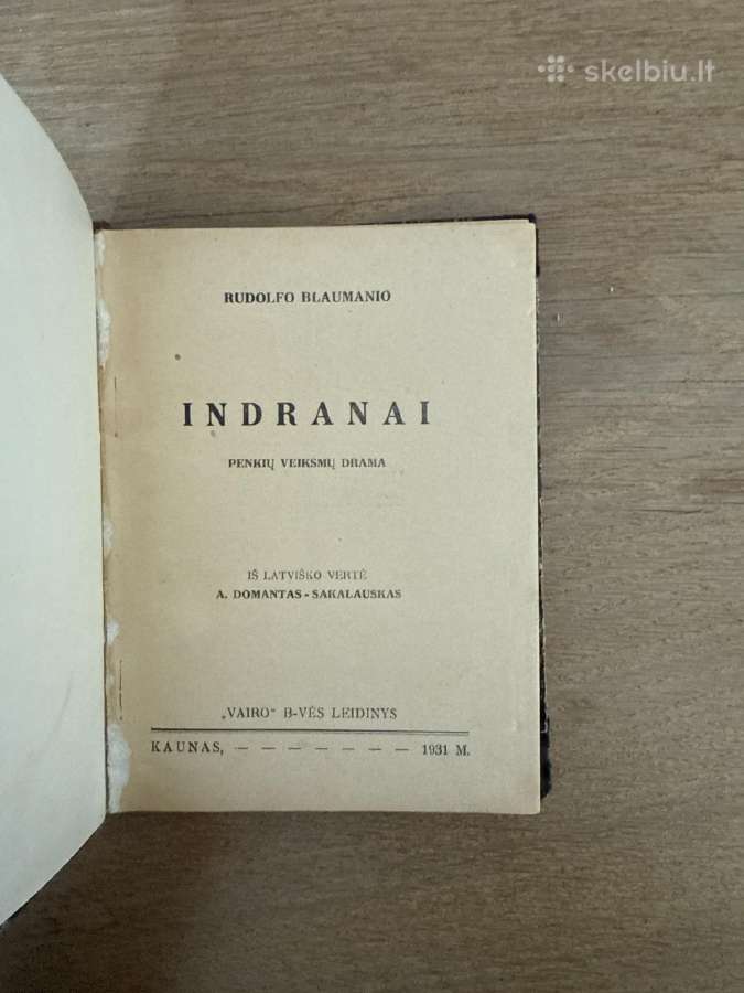 Indranai; Sudrumstoji ramybė. konvoliutas 1927