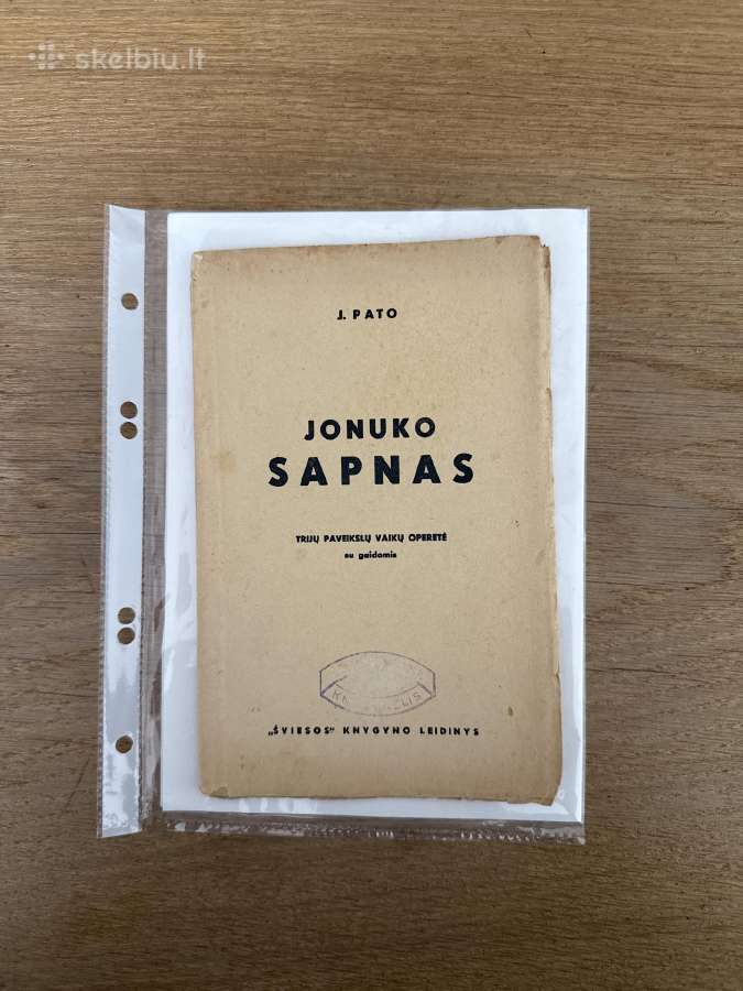 Jonuko sapnas 1938 m.