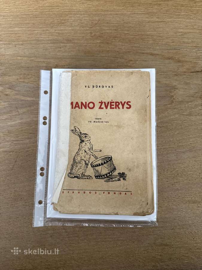 Mano žvėrys. Knyga vaikams 1937 m.