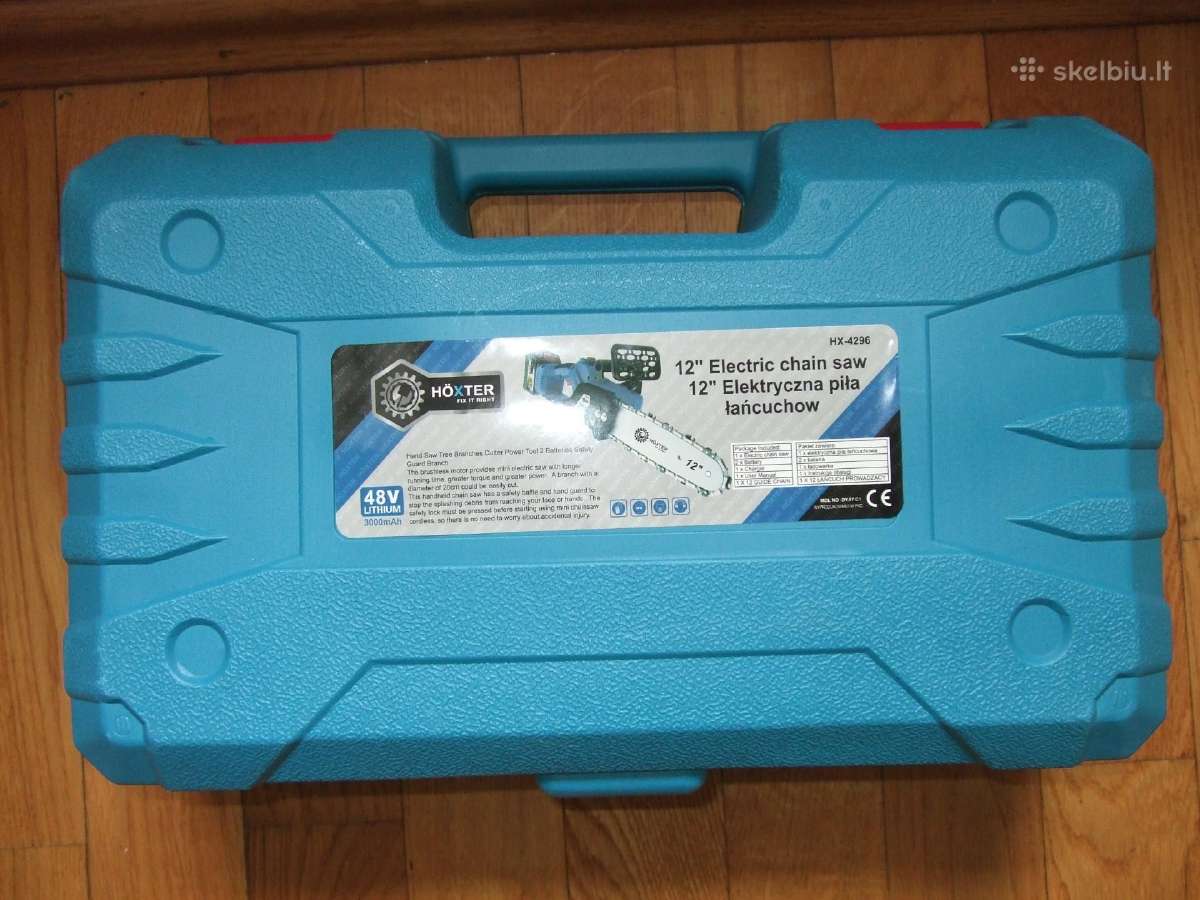 Akcija New Akumuliatoriniai Pjūklai 48v, sina 34cm - nuotraukos Nr. 6