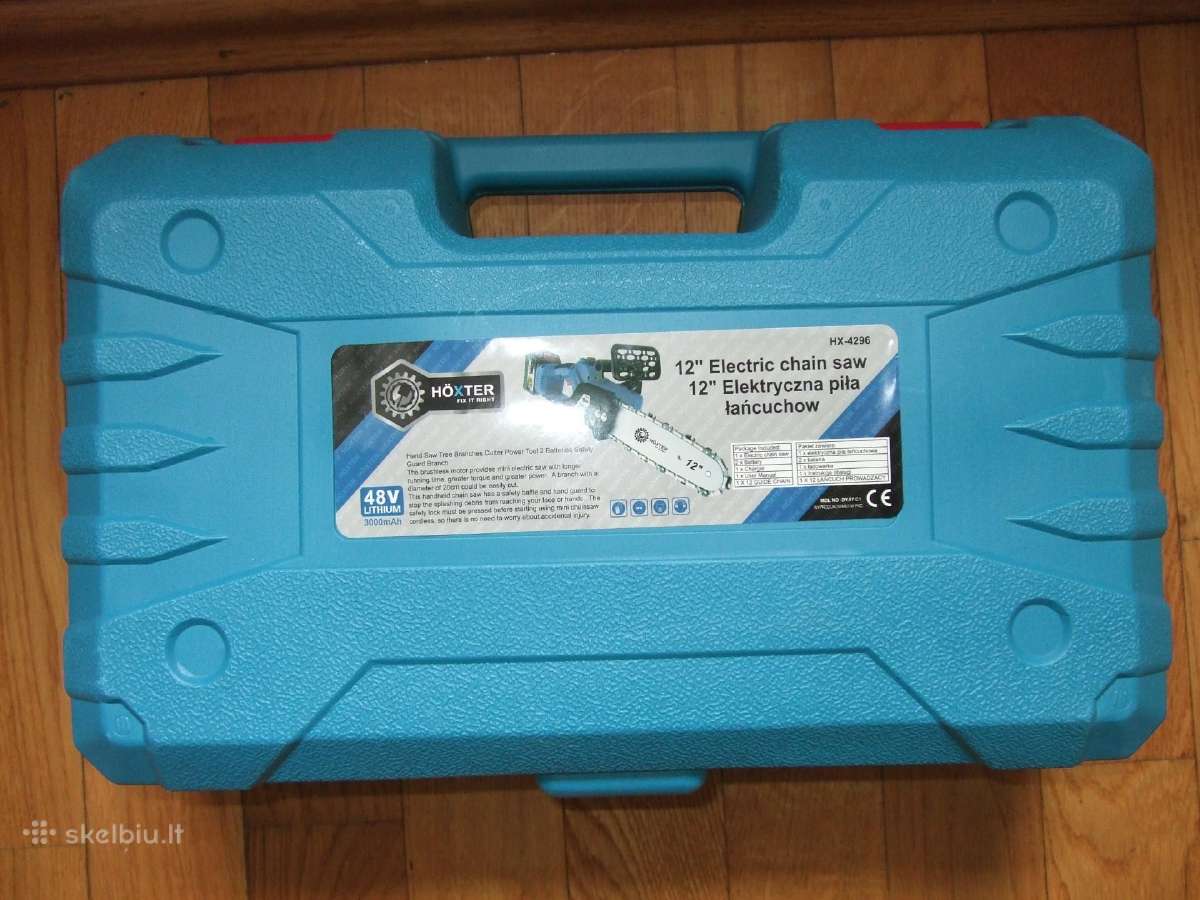 Akcija New Akumuliatoriniai Pjūklai 48v, sina 34cm - nuotraukos Nr. 4