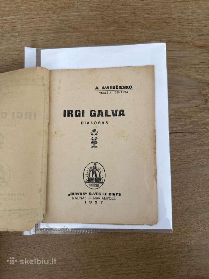Irgi galva. Dialogas 1927 m. - nuotraukos Nr. 2
