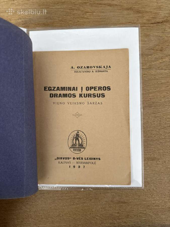 Egzaminai į operos dramos kursus 1927 m. - nuotraukos Nr. 2