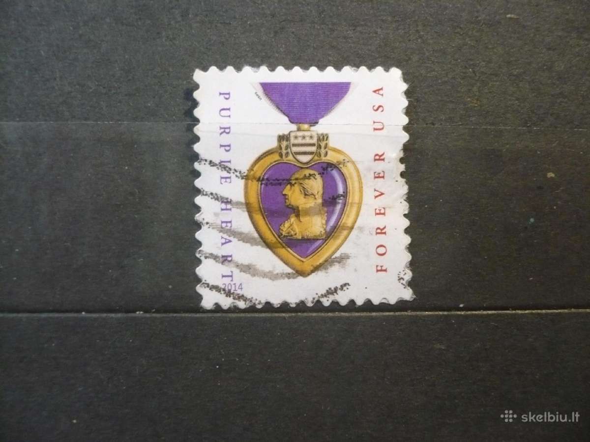 2014 m. „Purpurinė širdis“ – 2014 metai ant pašto