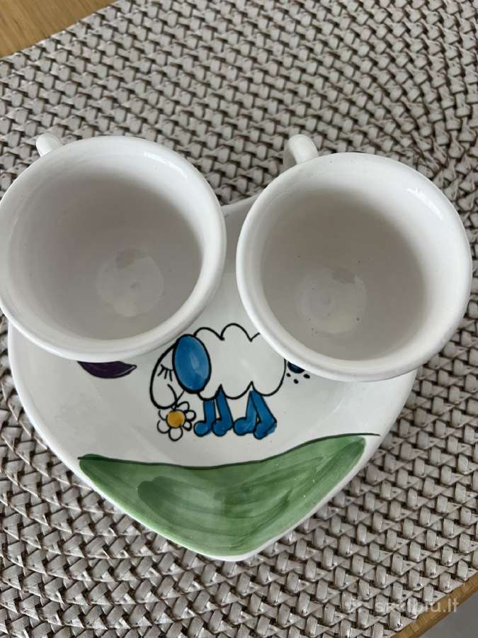 Espresso kavos maži puodeliai su avelėmis ėriukais - nuotraukos Nr. 3