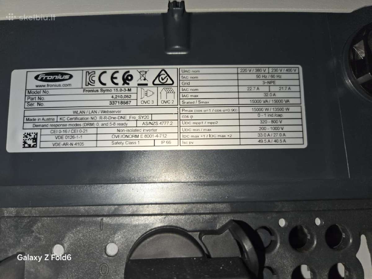 Fronius 2 inverterius (10 kw ir 15 kw) - nuotraukos Nr. 2
