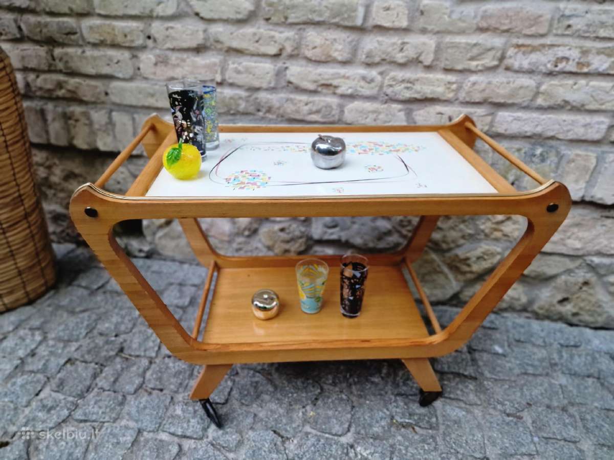 Vintažinis mid century servantas/kavos stalelis - nuotraukos Nr. 34