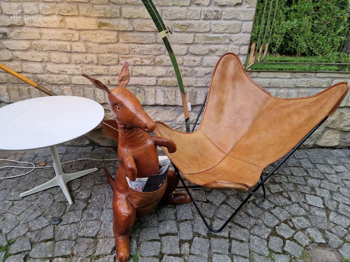 Vintažinė mid century autorinė odinė laikraštinė - nuotraukos Nr. 2