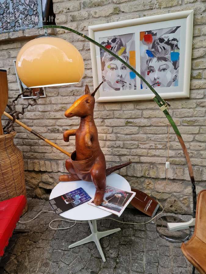 Vintažinė mid century autorinė odinė laikraštinė - nuotraukos Nr. 24