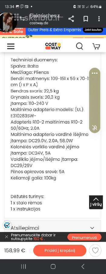 Kilnojamas stalas be stalviršio - nuotraukos Nr. 4