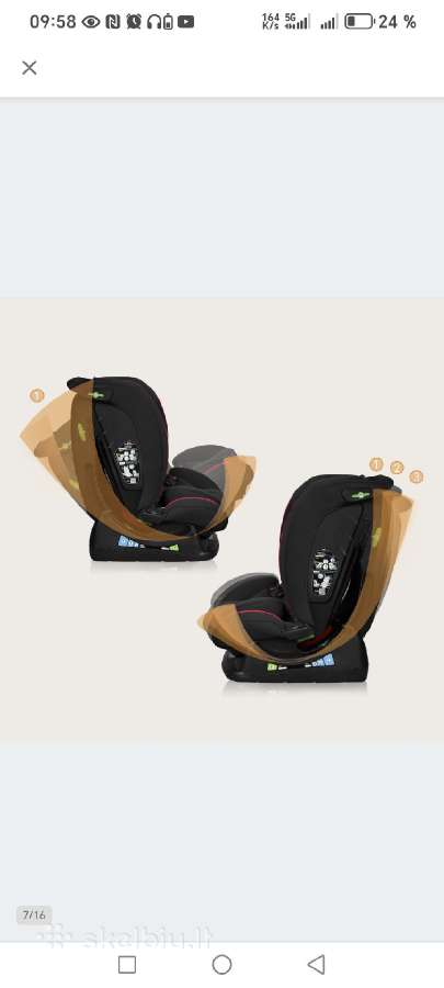 Nauja Lionelo Lo Aart I-size 0- 36kg auto kėdutė - nuotraukos Nr. 7