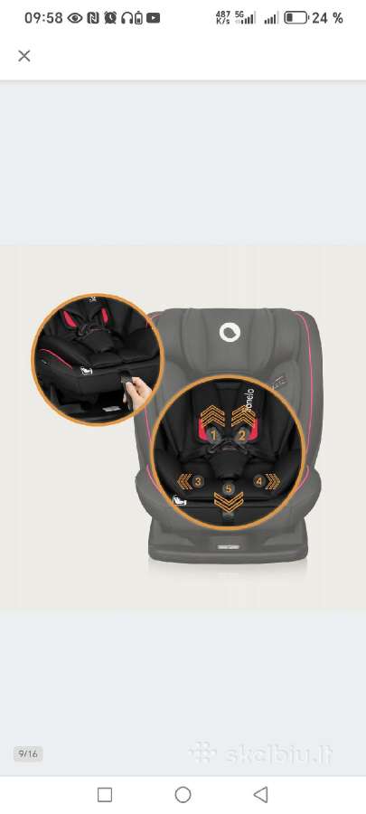 Nauja Lionelo Lo Aart I-size 0- 36kg auto kėdutė - nuotraukos Nr. 9