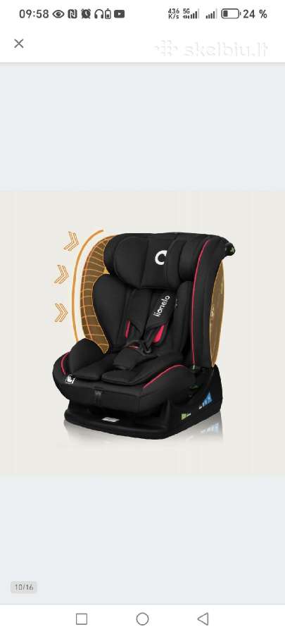 Nauja Lionelo Lo Aart I-size 0- 36kg auto kėdutė - nuotraukos Nr. 10