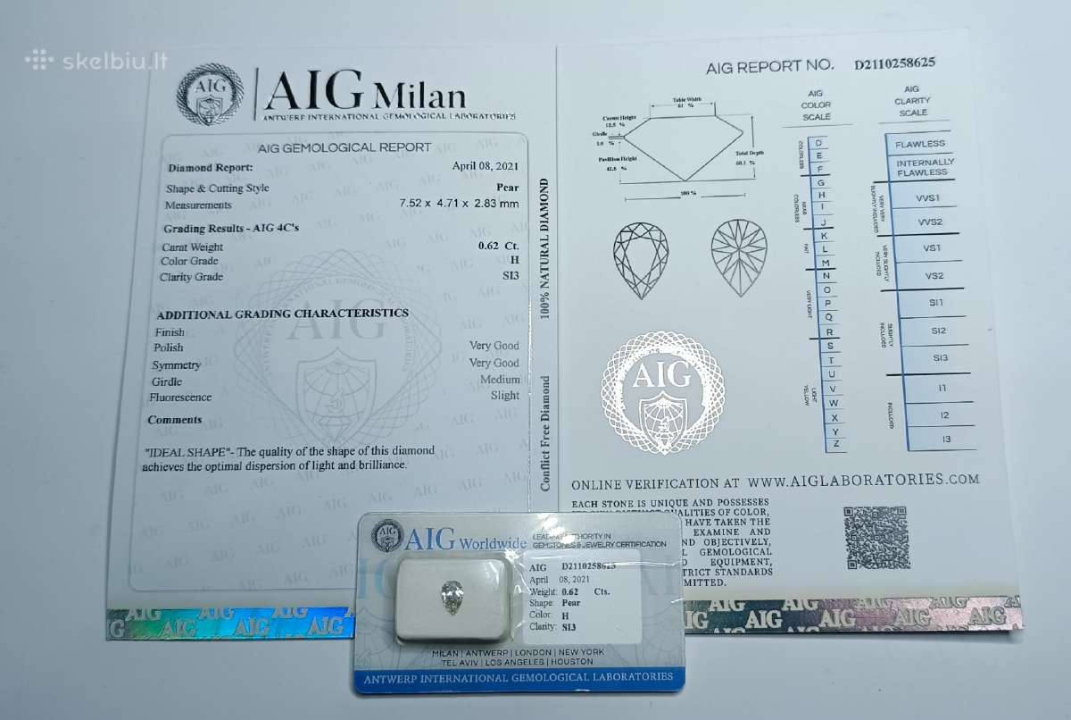 Natūralus Deimantas 1.10 ct - nuotraukos Nr. 2