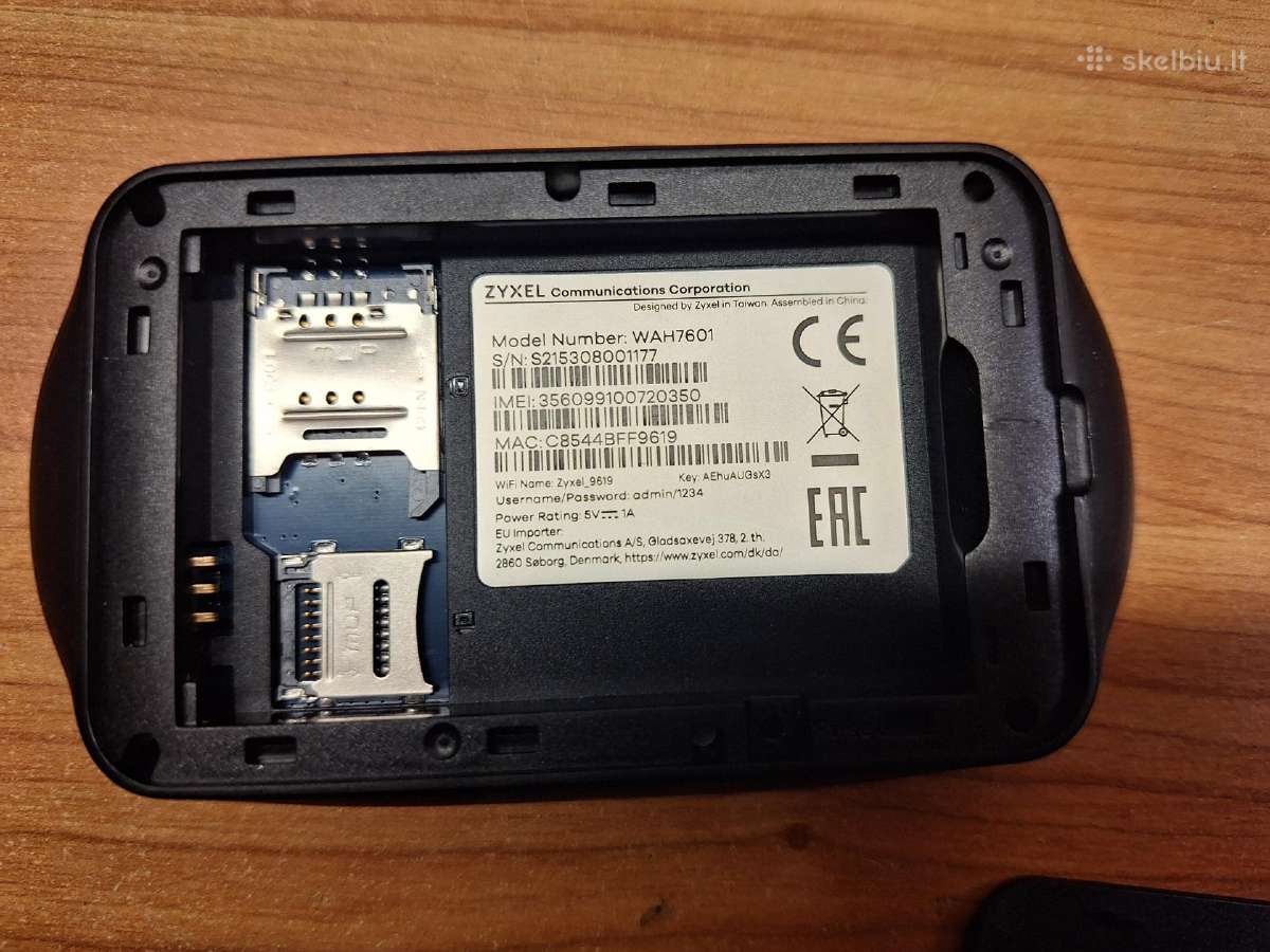 4G Lte Modemas Zyxel Wah7601 belaidis routeris - nuotraukos Nr. 7