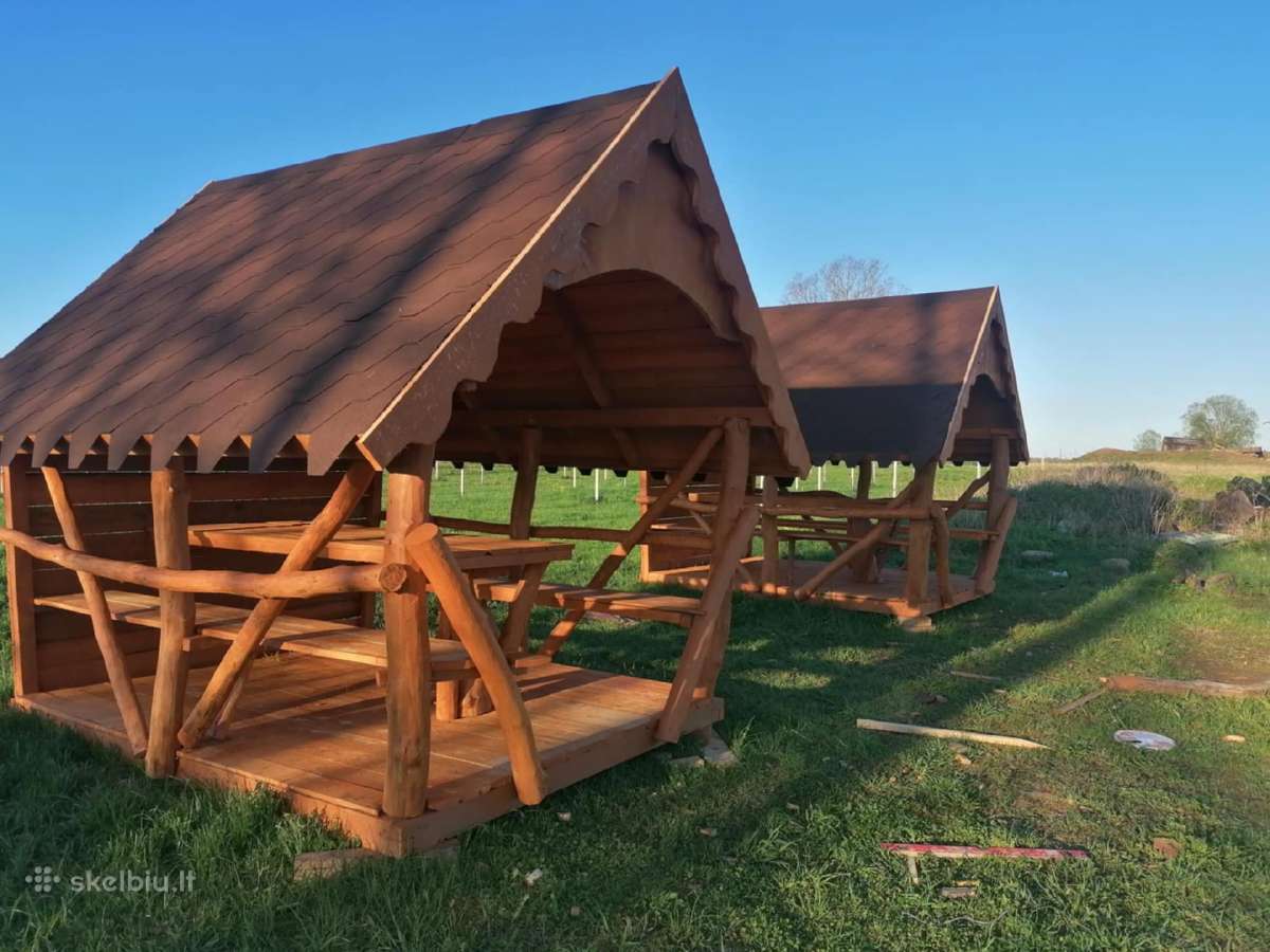Ąžuolo rąstelių pavėsinė - nuotraukos Nr. 7
