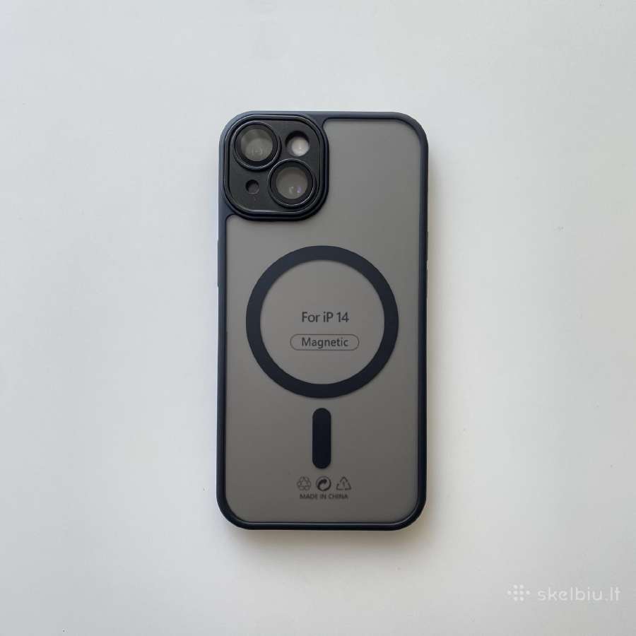 iPhone 14 Dėklas su kamerų apsauga + Magsafe