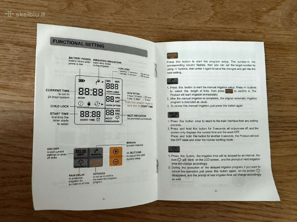 Automatinis sodo laistymo laikmatis - nuotraukos Nr. 11