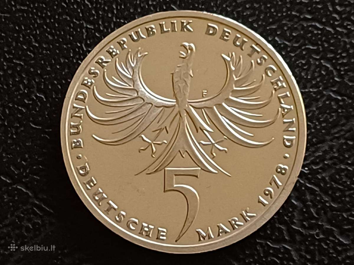 (489) 5 markes 1972m. Vokietija sidabras unc. - nuotraukos Nr. 2