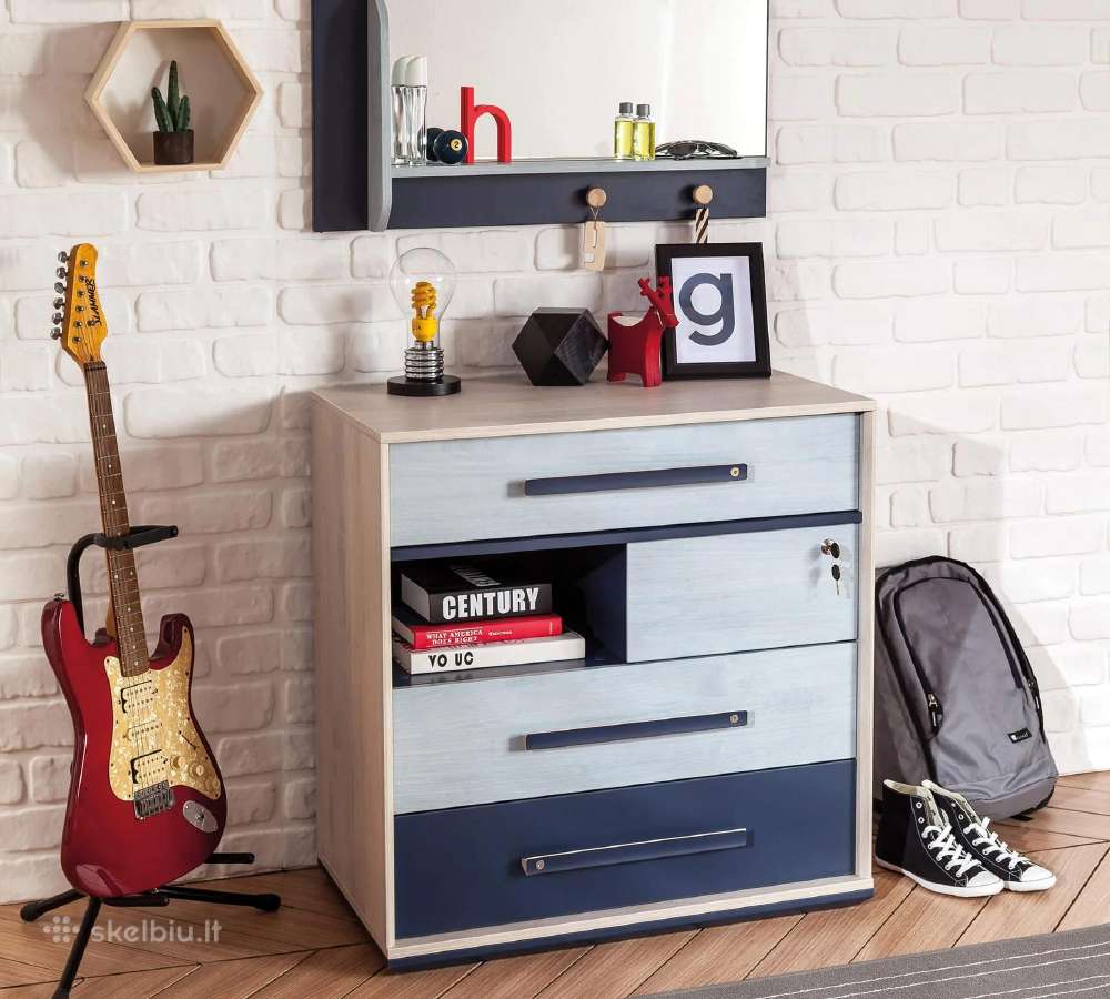 4 stalčių komoda iš Smart baldų serijos