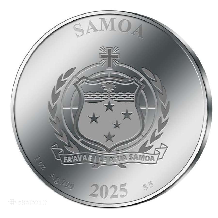 Sidabrinė moneta "Popiežius Pranciškus" 1 oz - nuotraukos Nr. 2