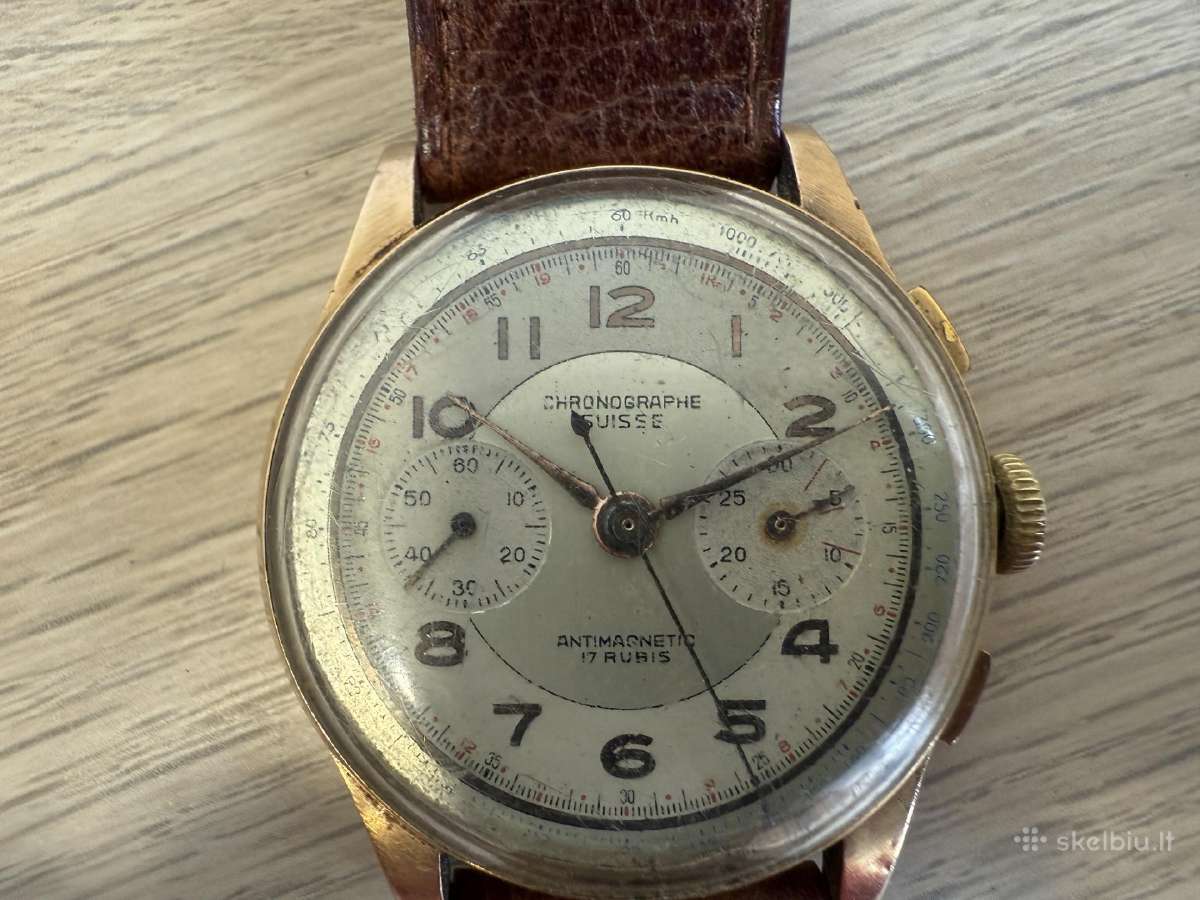 Chronographe Suisse 18k/750 Gold - nuotraukos Nr. 11