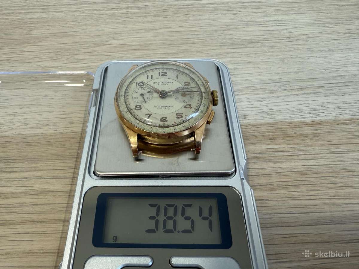Chronographe Suisse 18k/750 Gold - nuotraukos Nr. 20