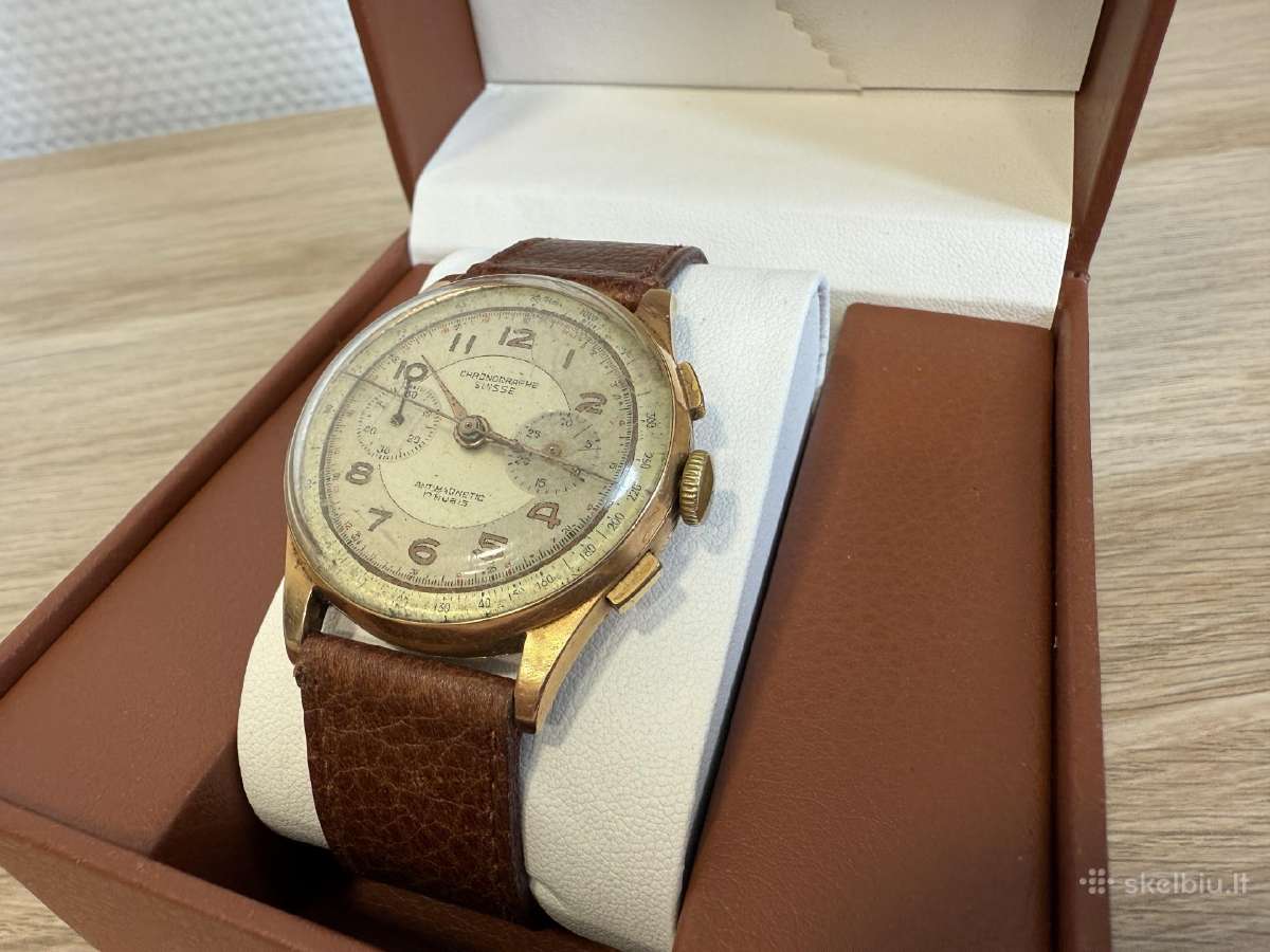 Chronographe Suisse 18k/750 Gold - nuotraukos Nr. 27