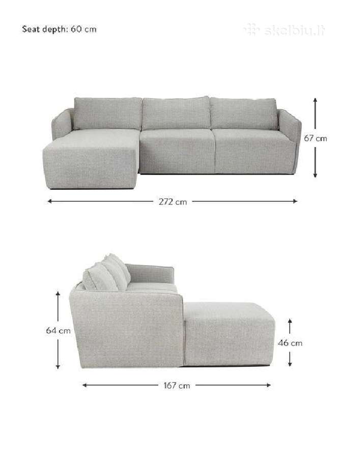 Kampinė sofa (4-vietė) - nuotraukos Nr. 2