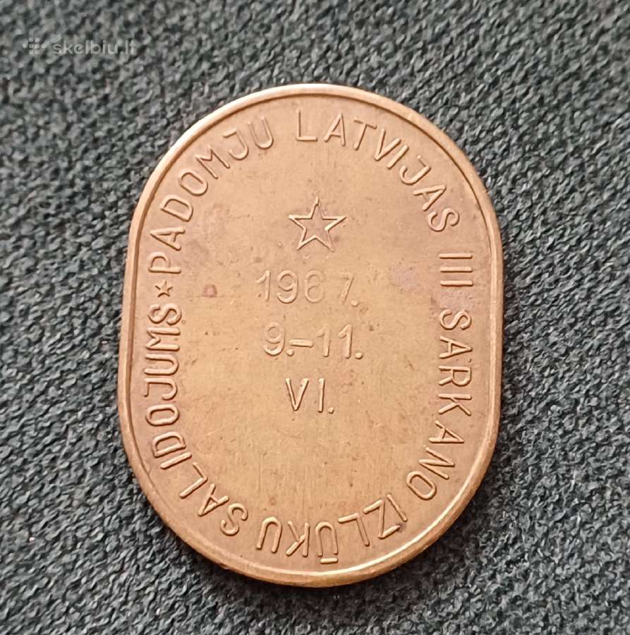 Stalo medalis. Latvijos TSRS 1967 - nuotraukos Nr. 2