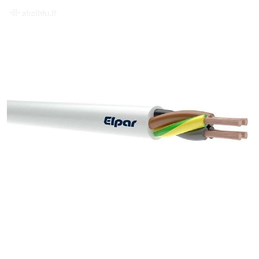 Instaliacijos Kabelis Owy 4x1.5 mm2 baltas 6m