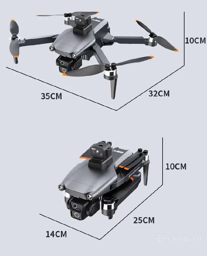 Dronas L600pro Max su GPS, pultas su ekranėliu - nuotraukos Nr. 4