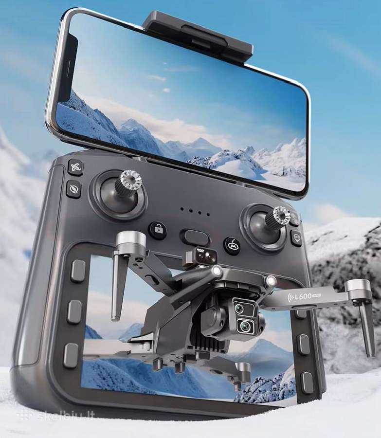 Dronas L600pro Max su GPS, pultas su ekranėliu - nuotraukos Nr. 5