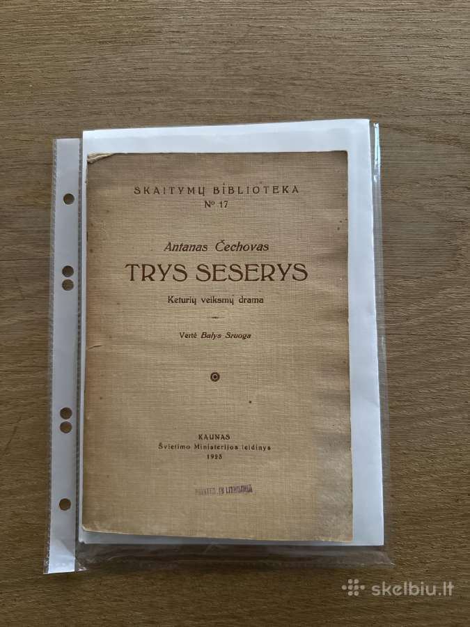 Trys seserys. Sena knyga 1923 m.