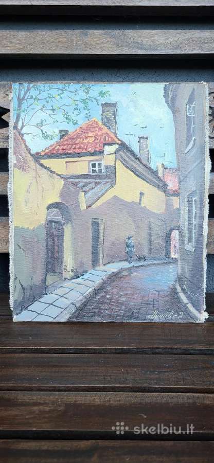 Vintažiniai paveikslai. Vilnius. Drobė. - nuotraukos Nr. 2
